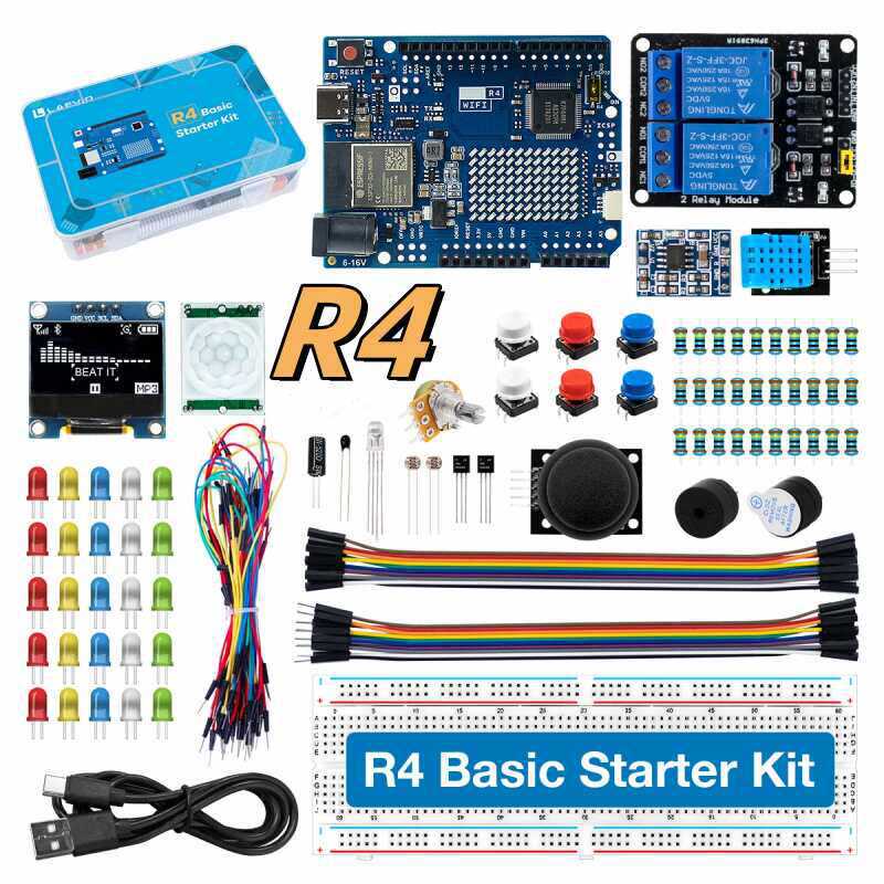 Electronics Project Kit - مجموعة أدوات تطوير UNO R4 المتوافقة