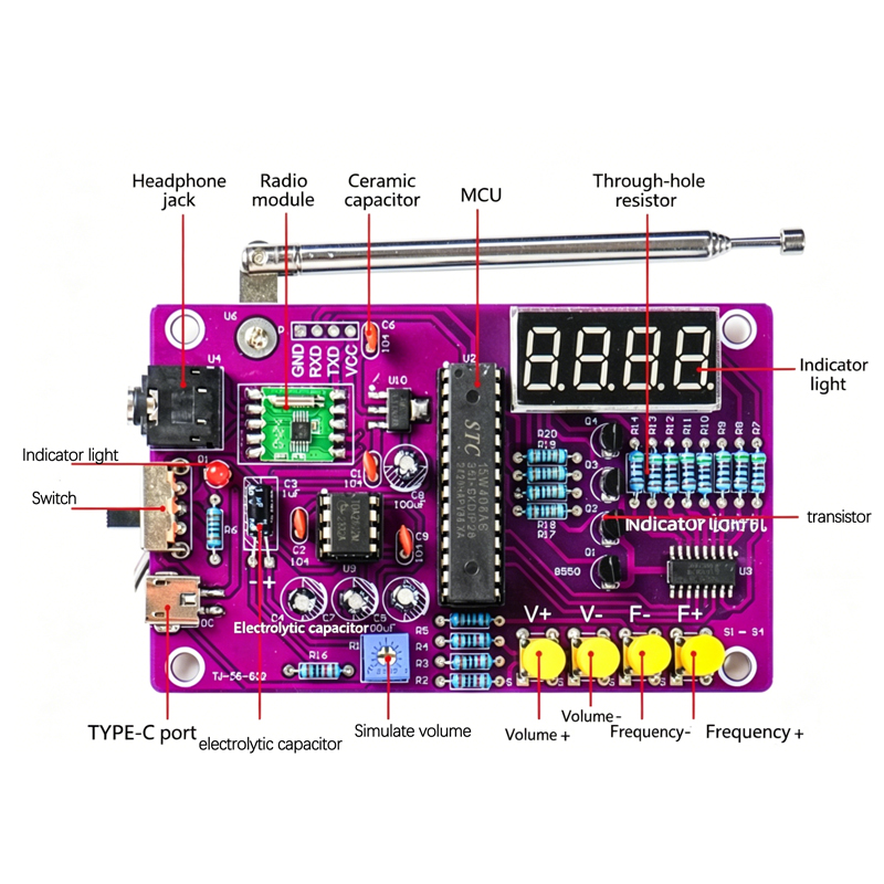 طقم راديو FM إلكتروني للتركيب  - مراجعة Electronics Project Kit وسعره