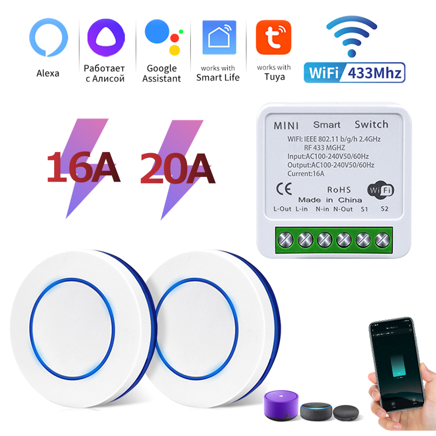 Tuya Wifi Smart Switch RF 433M - مراجعة Smart Light Switch Wifi وسعره