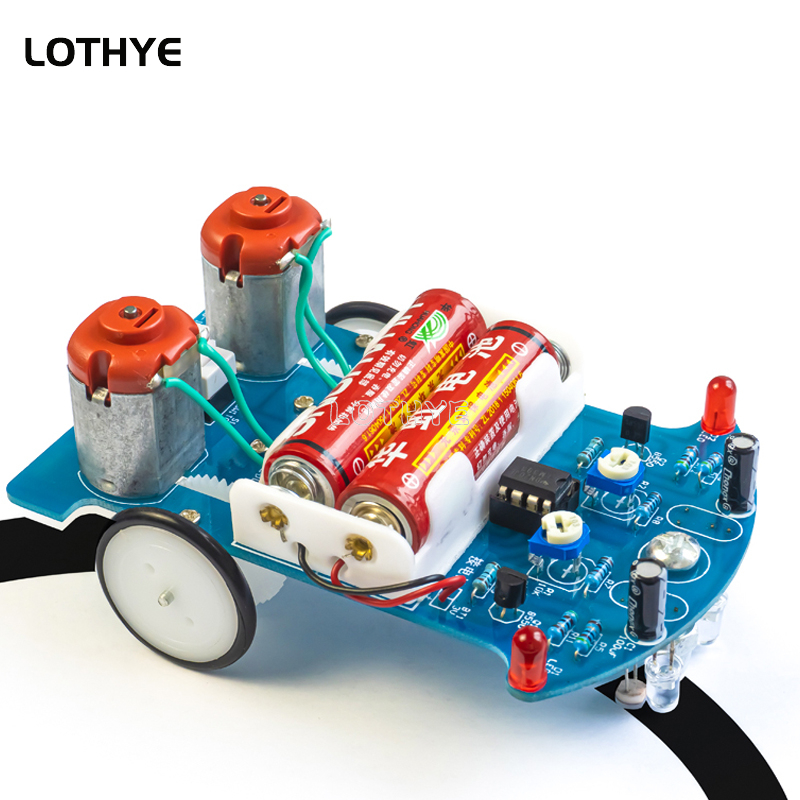 ذكي تتبع خط سيارة لتقوم بها بن - مراجعة Electronics Project Kit وسعره