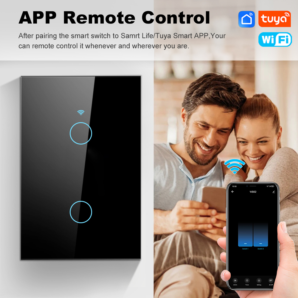 مفتاح إضاءة ذكي يعمل باللمس بت - مراجعة Smart Light Switch Wifi وسعره