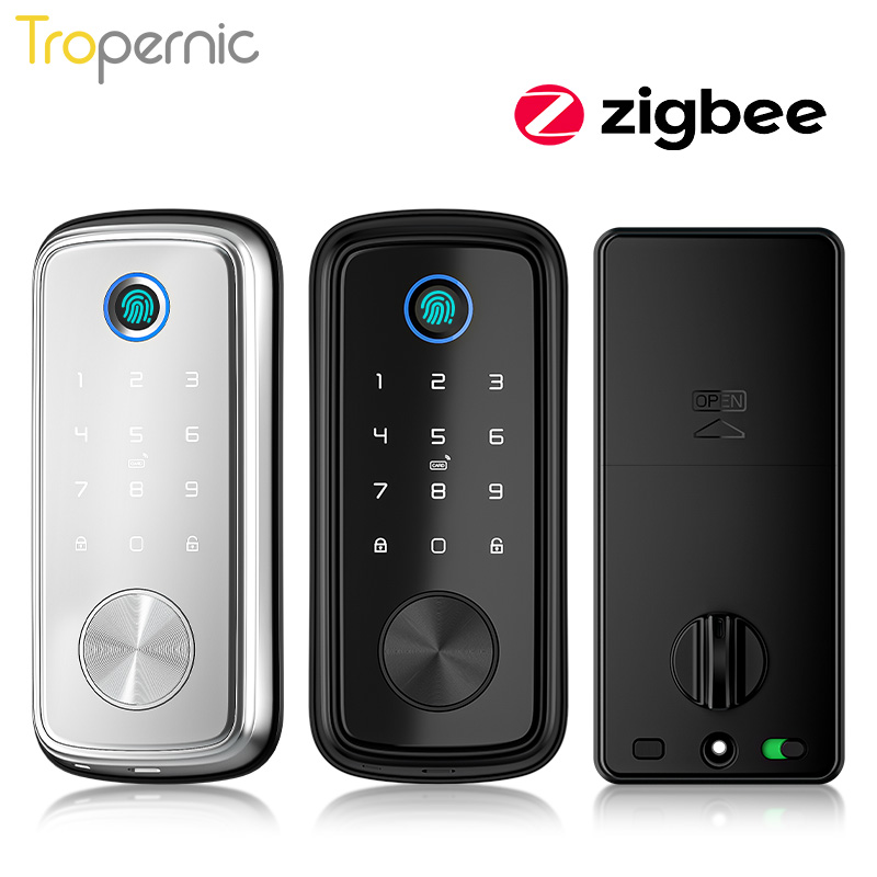 Tuya زيجبي باب ديدبولت أقفال ا - مراجعة Smart Door Lock Wifi وسعره